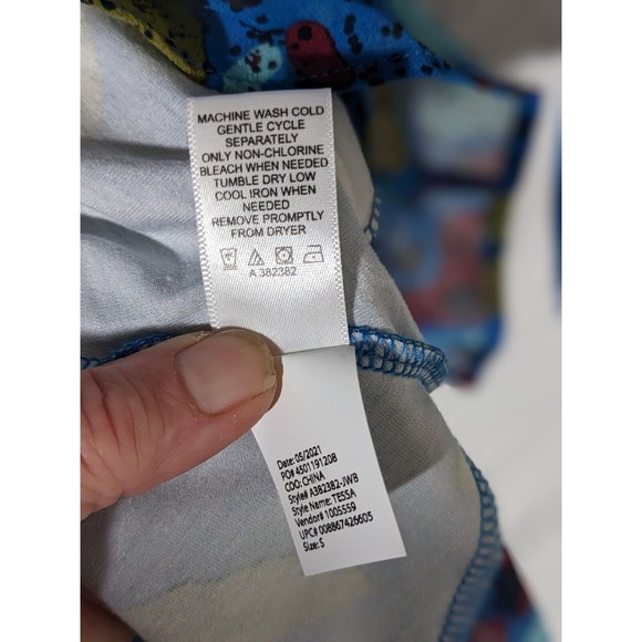 LOGO By Lori Goldstein Rayon 3/4 Sleeve Top w/ Chiffon Hem Blue Size Sm - Picture 2 of 7